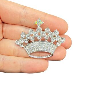 Vintage Crown Brooch Tiara Pin